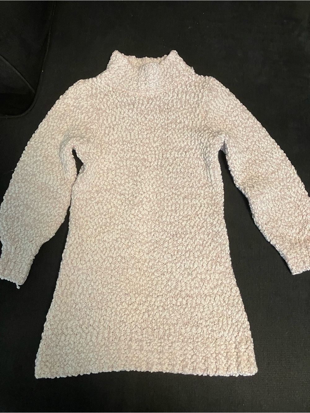 Cat & Jack Cream Boucle Mock Neck Sweater XS
